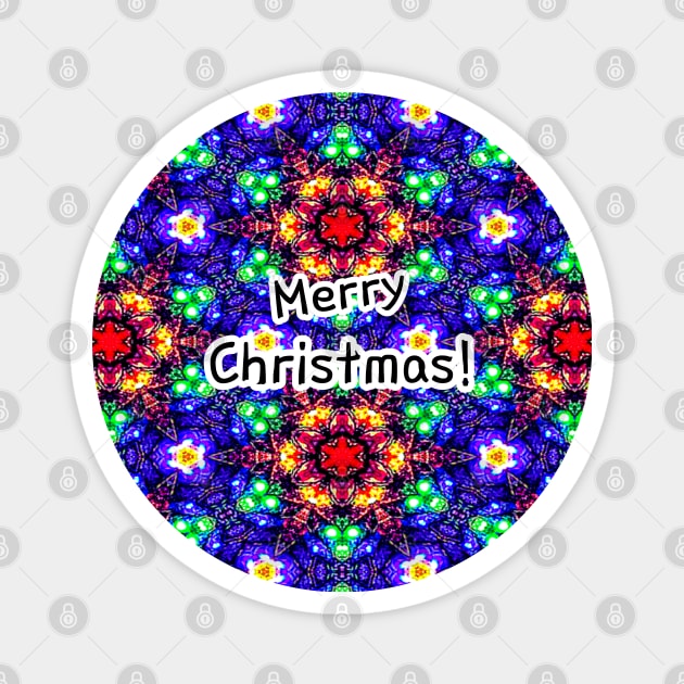 Sparkling Christmas tree pattern. Magnet by PatternFlower